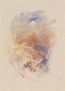 月明かりの峠 1845年頃 水彩・紙 作： Joseph Mallord William Turner