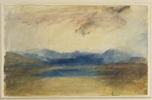 湖のある山岳風景、1820年代頃 作： Joseph Mallord William Turner