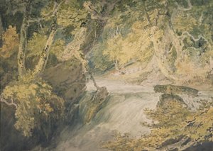 水の流れる川 1796年頃 （紙に水彩） 作： Joseph Mallord William Turner