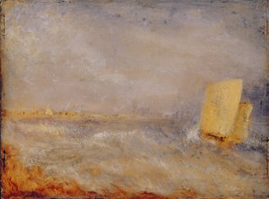 ディール沖の帆船 1835年頃 油彩・ミルボード 作： Joseph Mallord William Turner