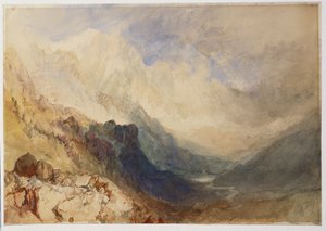 ヴァル・ダオスタの風景 作： Joseph Mallord William Turner