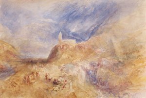 アルプスの村、シオン、1846年頃（水彩、紙） 作： Joseph Mallord William Turner