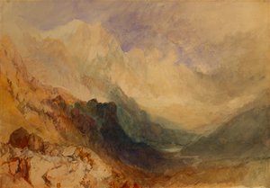 アルパインバレー、おそらくヴァルダオスタ 作： Joseph Mallord William Turner