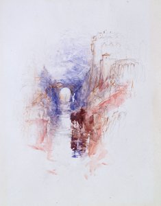 1827年頃の川の上のイタリアの城 作： Joseph Mallord William Turner