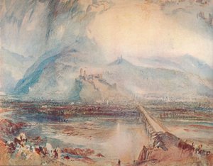 ベリンツォーナ：道からロカルノへ、1909 作： Joseph Mallord William Turner