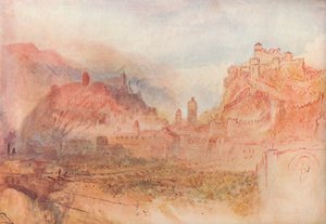 ベリンツォーナ：南から、1909 作： Joseph Mallord William Turner