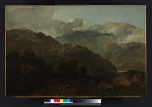 ベン・ローモンド山脈、スコットランド：トラベラー - ビデオ オシアンのカロス戦争、c。 1799-1800年（キャンバスに油彩） 作： Joseph Mallord William Turner
