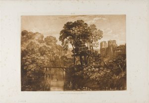 ベリー ポメロイ城、Liber Studiorum のプレート 58 作： Joseph Mallord William Turner