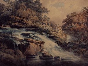 カスケード・アット・ハンプトン・コート 作： Joseph Mallord William Turner