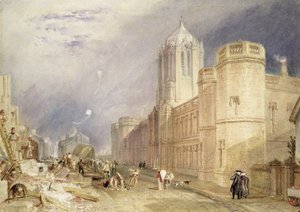 クライストチャーチ、オックスフォード（紙にトイレ） 作： Joseph Mallord William Turner
