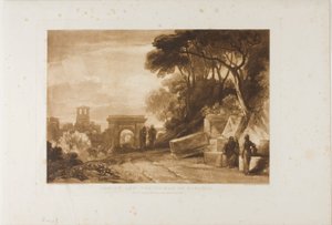 キリストとサマリアの女、Liber Studiorum のプレート 71 作： Joseph Mallord William Turner