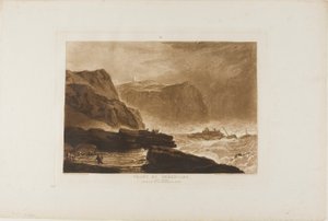 ヨークシャーの海岸、Liber Studiorum のプレート 24 作： Joseph Mallord William Turner