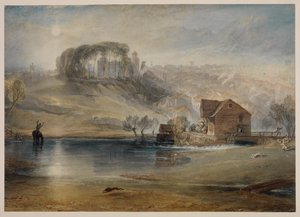 コルチェスター、エセックス、c.1825-26（鉛筆、水彩、ボディカラー、網目紙の削り取り、現在は楮紙の上に置いています）