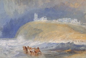 ダンスタンバラ城、ノーサンバーランド、1829年頃（紙に水彩画） 作： Joseph Mallord William Turner
