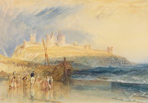 ダンスタンバラ城、ノーサンバーランド、1829年頃（紙に水彩画）