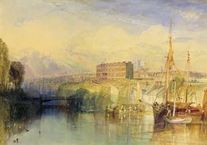 エクセター、1827年頃（水彩、削り出し、アラビアゴム、紙） 作： Joseph Mallord William Turner