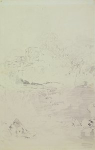 クライド川の滝 1801年頃 （紙に鉛筆 作： Joseph Mallord William Turner