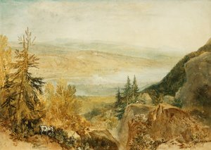 ファーリーホール、上からオトリー、 作： Joseph Mallord William Turner