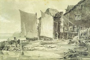 フィッシャーマンズコテージ、ドーバー 作： Joseph Mallord William Turner