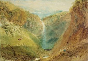 ハードローの滝、ヨークシャー、1820年頃 作： Joseph Mallord William Turner
