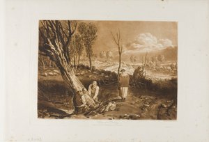 ヘッジングとディッチング、Liber Studiorum のプレート 47 作： Joseph Mallord William Turner