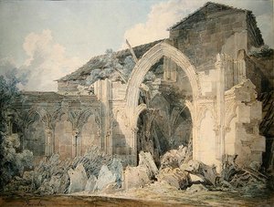 ヘレフォード大聖堂（水彩、ペン＆インク、紙） 作： Joseph Mallord William Turner
