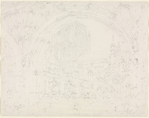 ヘレフォード大聖堂、c。 1793年。 作： Joseph Mallord William Turner