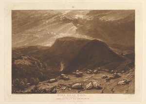 Hind Head Hill、On the Portsmouth Road Liber Studiorum、part V、plate 25、January 1、1811。 作： Joseph Mallord William Turner