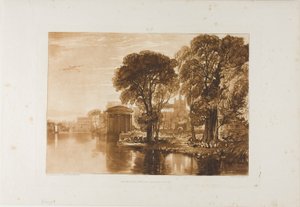 Isleworth、Liber Studiorum のプレート 63 作： Joseph Mallord William Turner