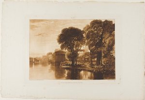 Isleworth、Liber Studiorum のプレート 63 作： Joseph Mallord William Turner