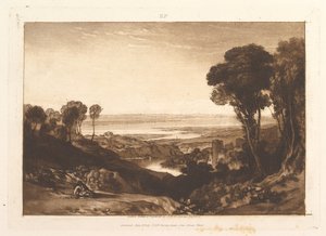 セバーンとワイリベルスタジオラムの接合部、パートVI、プレート28、1811年6月。 作： Joseph Mallord William Turner