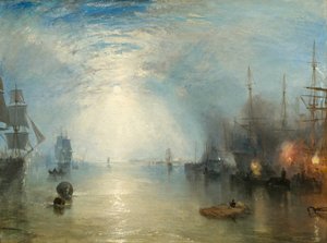 月明かりに照らされた石炭のキールメン 作： Joseph Mallord William Turner