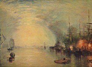 キールメン、1835年、月明かりの下で石炭に盛り上がる 作： Joseph Mallord William Turner