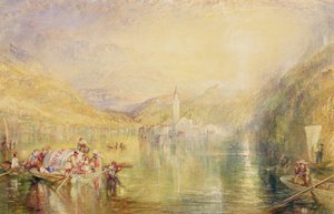 スイス、ルツェルン湖、クスナハト 作： Joseph Mallord William Turner