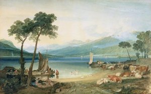 ジュネーブ湖とモンブラン 作： Joseph Mallord William Turner