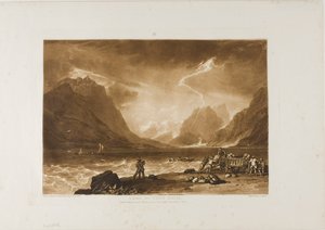 トゥーン湖、Liber Studiorum のプレート 15 作： Joseph Mallord William Turner