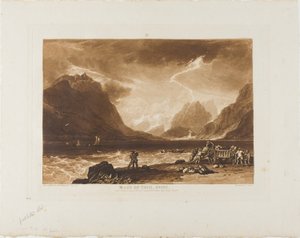 トゥーン湖、Liber Studiorum のプレート 15 作： Joseph Mallord William Turner
