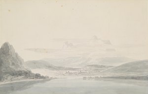ジョン・ロバート・コーゼンズ（1752-99）の後の風景（紙に鉛筆と水彩） 作： Joseph Mallord William Turner