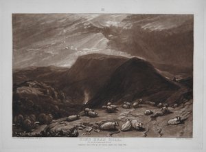 Liber Studiorum: ポーツマス ロードのハインド ヘッド ヒル 作： Joseph Mallord William Turner