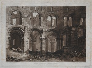 本の研究：島の大聖堂。 作： Joseph Mallord William Turner