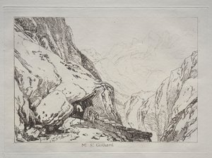 スタディブック: Mt. セント。 ゴッタルド 作： Joseph Mallord William Turner