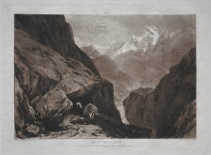 スタディブック: Mt. セント。 ゴッタルド 作： Joseph Mallord William Turner