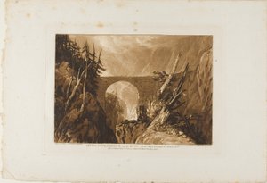 小悪魔橋、プレート19、リベラル・スタジオラムより 作： Joseph Mallord William Turner