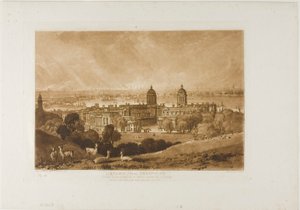 グリニッジのロンドン、Liber Studiorum のプレート 26 作： Joseph Mallord William Turner