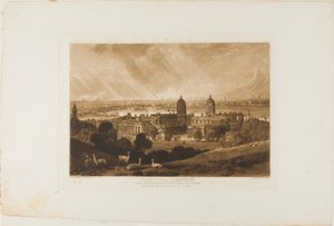 グリニッジのロンドン、Liber Studiorum のプレート 26 作： Joseph Mallord William Turner