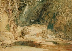 Lonely Dell、Wharfedale、1818年頃（紙に水彩） 作： Joseph Mallord William Turner