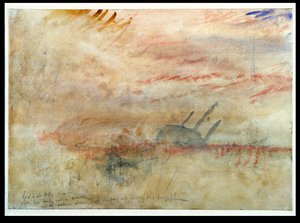 ロスト・トゥ・オール・ホープ・ザ・ブリッグ、c.1845-50（織紙上のWCとグラファイト） 作： Joseph Mallord William Turner