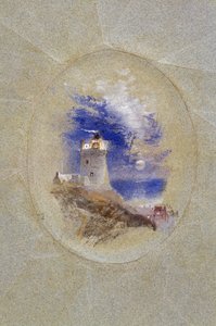 Lowestoffe灯台、1827年頃（紙にガッシュ） 作： Joseph Mallord William Turner
