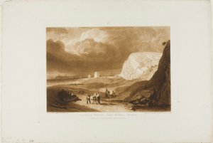 Martello Towers Near Bexhill, Sussex, プレート 34 from Liber Studiorum 作： Joseph Mallord William Turner