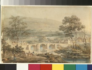 マトロック (白い紙に鉛筆に水彩) 作： Joseph Mallord William Turner
